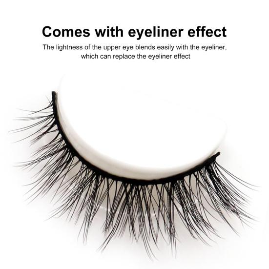 4Pairs False Eyelashes Natural Dense Exquisite Cross Makeup Extensions Eye Lashes for Ladies