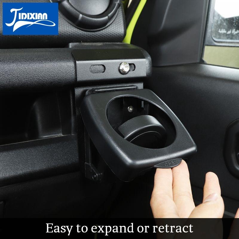 JIDIXIAN Car Foldable Water Bottle Cup Holder Bracket for Suzuki Jimny     Interior Drinks Holders
