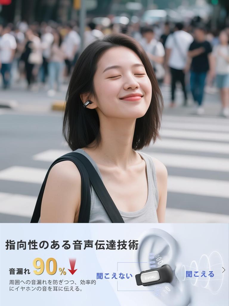 Ultimate Sound Experience Earaku AirCuff Wireless Ear Cuff No Ear No Sound Incus Algorithm Bone Conduction Audio Smart Touch Bluetooth Up to 24 Hours