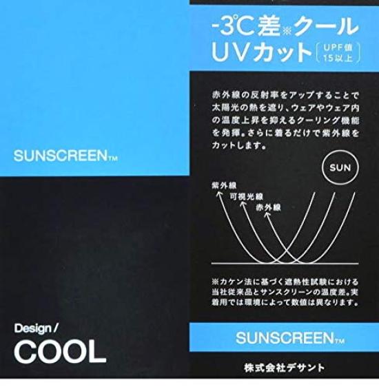 Munsingwear MGMVJA05 Short Sleeve Panel NV00 Equivalent to Japanese Size L Men's Shirt, Print, Sweat-Wicking, Quick-Drying, Moisture-Wicking,