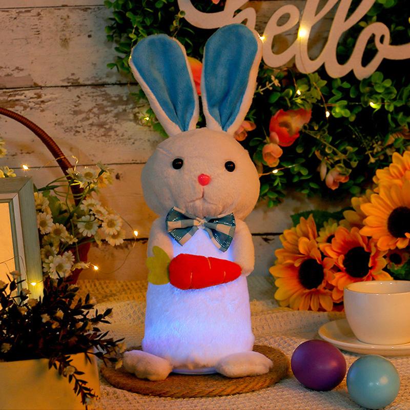 1-3PCS Comprehensive Gift Easter Glowing Bunny Doll Small Rabbit Ornament New Year Home Decoration Festive Holiday Display