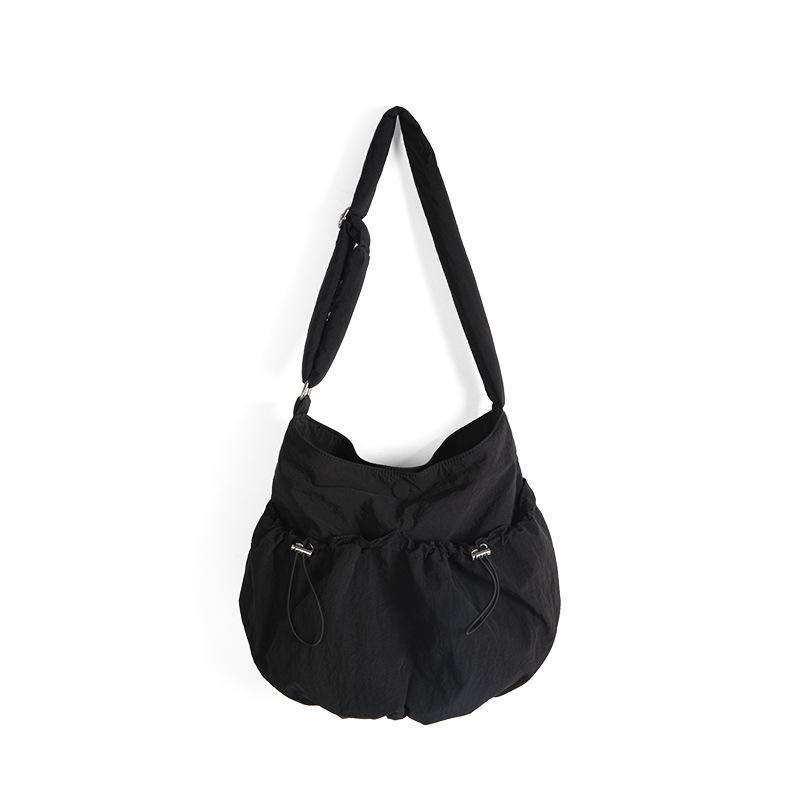 Commuter Shoulder Bag High Capacity Premium Drawstring Summer Velcro Crossbody Bag