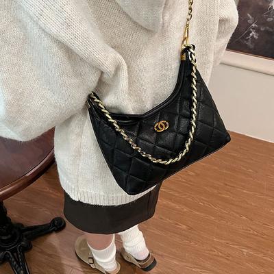 Bolsa de moda feminina nova corrente ombro único requintada bolsa de axila de alta qualidade portátil bolsa mensageiro tendência