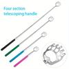 A single bear claw back scratcher, telescopic metal manual back scratcher with soft rubber handle, extendable claw design.
