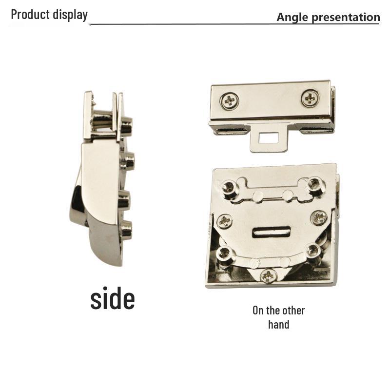 Handbag Hardware Square Buckle Zinc Alloy Push Lock, 33mm Outer Diameter