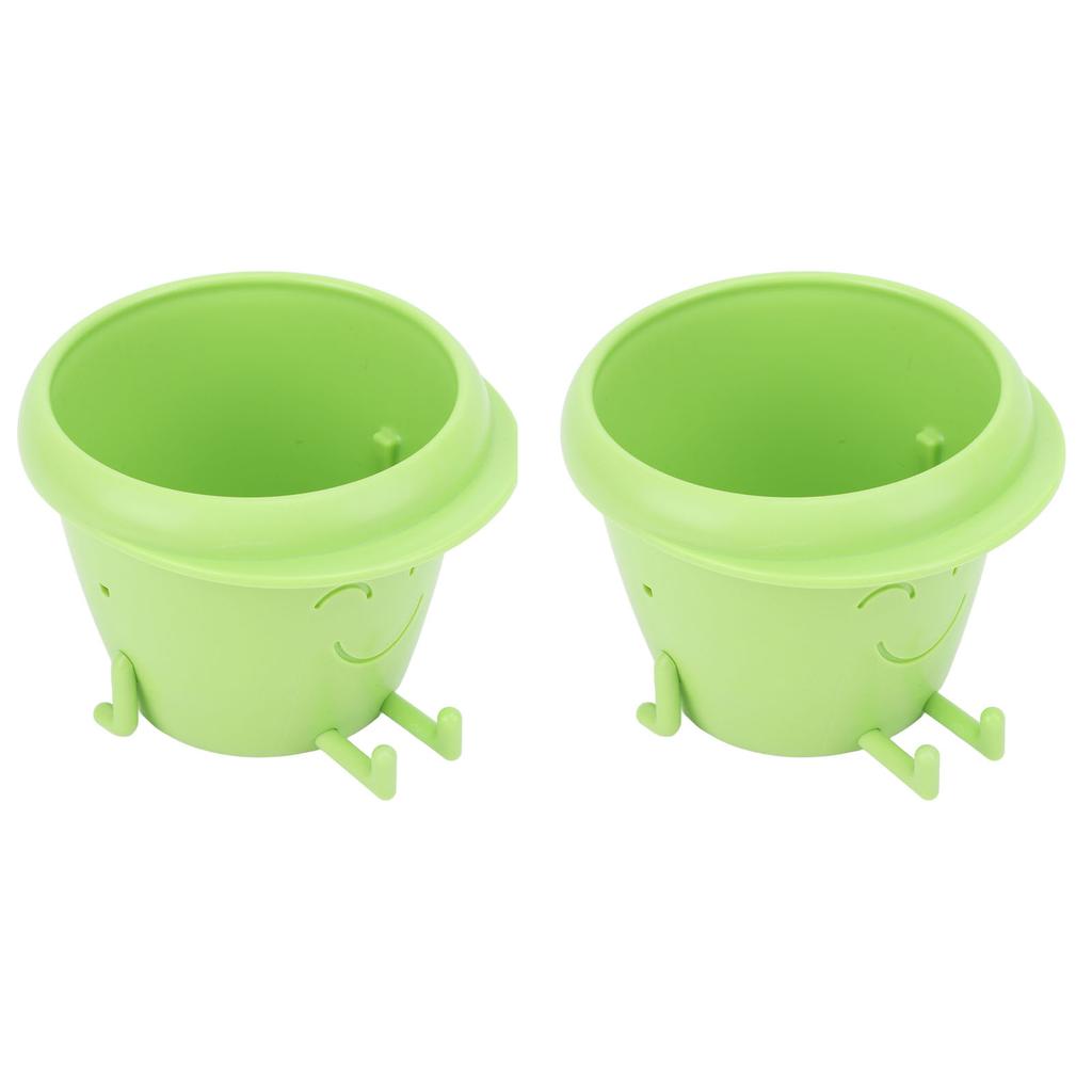 Donica na sukulenty z prostymi nogami, mała, z twarzą, kwiatowa, z drenażem, urocza, plastikowa, zabawna doniczka do wnętrz