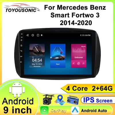 For Mercedes Benz Smart Fortwo 3 2014-2020 Navigation GPS Android Car Radio Multimedia Player Stereo wifi+4G Carplay Auto Video