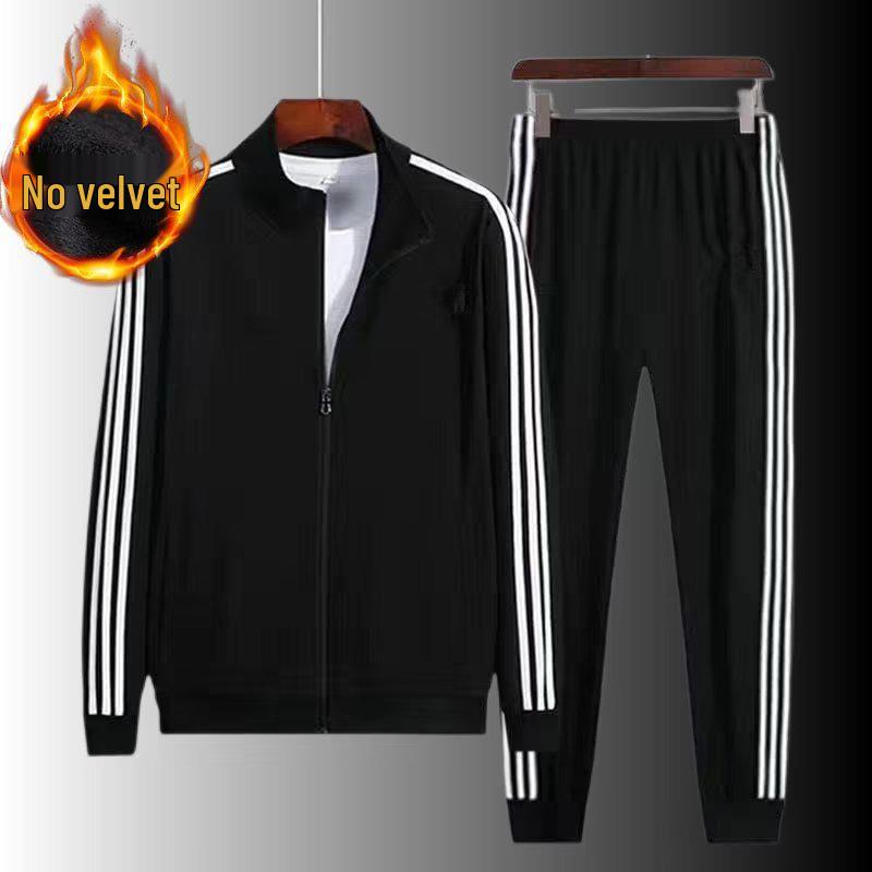 

2026 Men s Trendy Plus Velvet Cardigan Sweatshirt & Sports Suit for Autumn/Winter M