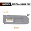 Car Sun Visor For Hyundai Elantra 2011 2012 2013 2014 2015 Replaces Sunvisor Driver Passenger Side Shade 852103X000 852203X000