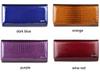 Genuine Leather Women's Wallet with Alligator Pattern - Large Capacity Coin Purse and Patent Leather Design