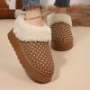 Fashion versatile Korean version of women's cotton shoes 2025 autumn and winter new foreign style Internet celebrity comfortable warm non-slip cotton