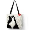 Canvas Bag High-Definition Digital Printed Shopping Bag Cat Pattern Friendly And Portable Bag