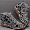 New Brand Women's Ankle Boots 2022 Casual Women Winter Boots Leopard Print Wedges Flat Booties Warm Women's Shoes Botas De Mujer