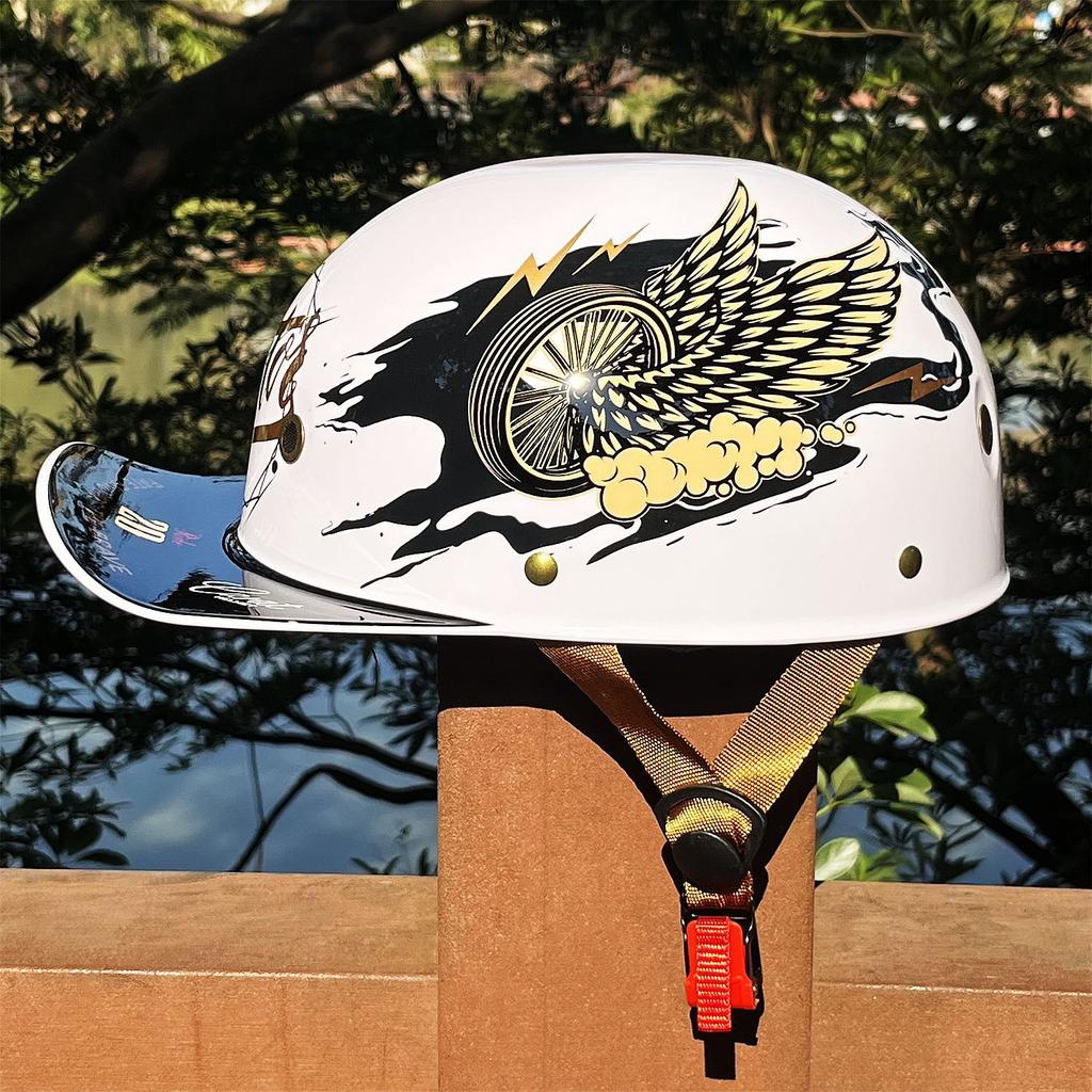 Half Helmet Retro Motorcycle Helmet Electric Men's Scooter Electric Car Hard Hat Riding