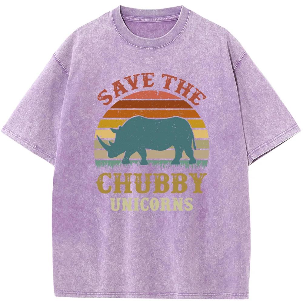 Koszulka z nadrukiem Save The Chubby Unicorns Gramy Wysokiej Jakości Prana Stara Koszulka Vintage Luźna Koszulka