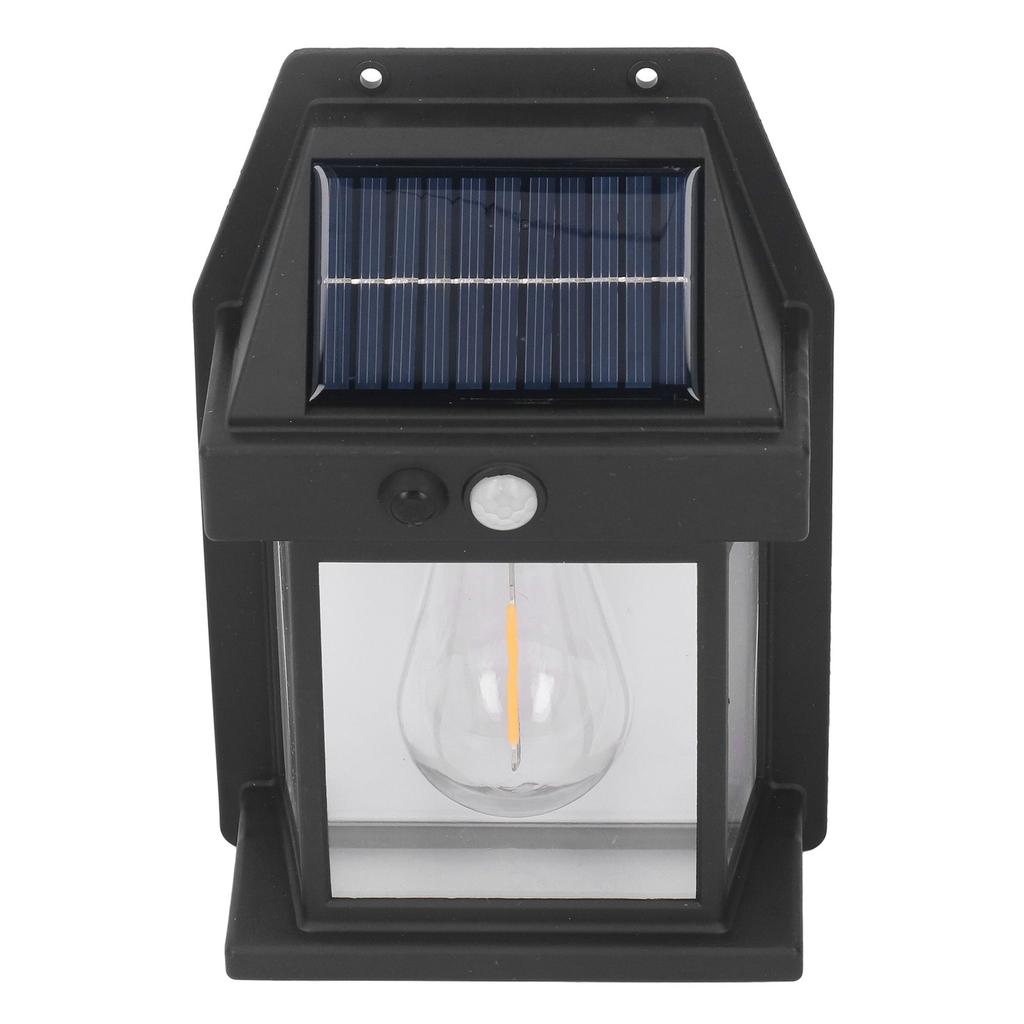 Solar Tungsten Wall Light Outdoor Sensor Interaction Lamp Exterior Lighting Fixtures Wall Mount IP65 Waterproof Black