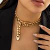 Choker Necklace for Women Punk Thick Chunky Clavicle Chain Grunge Jewelry Steampunk Accessories
