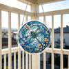 Acryl Puzzlesonnensammler, Lebensbaum/Blumen im Buntglas-Stil Fensterhänge-Dekoration, DIY Sonnensammler-Set für Zuhause, Garten