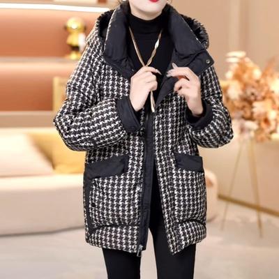 Luxury Loose Fit Cotton Coat for Moms Stylish Winter Warm Jacket Plus Size Fashion Outerwear