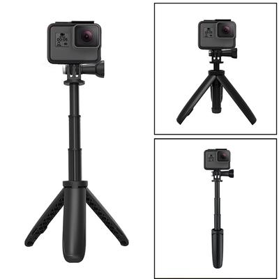 Tripé dobrável Tripé portátil Monopé para Go Pro Hero 12 11 10 9 Preto Sessão Osmo Acessórios para câmera de ação Mini Vlog Tripé