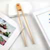 Kitchen Utensil Square-headed Magnetic Bamboo Toast Tong Anti-slip Long Handle Food Clamp Anti-scalding Bread Clip Barbecue