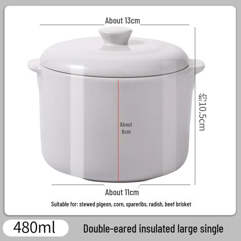 

Ceramic Double Boiler Stew Pot