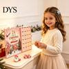 Advent Calendar Box 24-Day Christmas Hair Clip Calendar, Girls Countdown with Holiday Accessories Set 24 Cute Hairpins, Party Gift, DIY Sweet Style