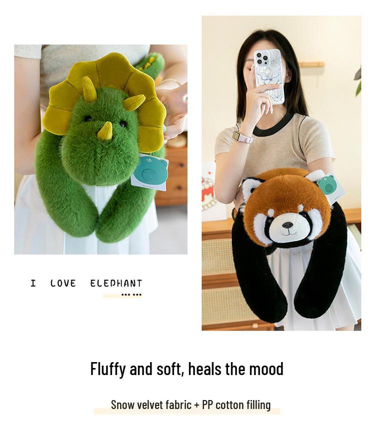 Soft Plush Pet Soothing Back Hug Doll - Cute Lying Pose, Perfect Birthday Gift