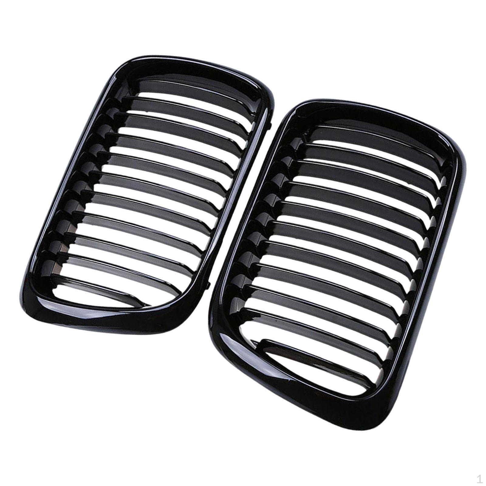 

2 шт. передняя решетка радиатора, запасная часть 51138195152/51138195151, простая установка и замена Single Line_Glossy Black