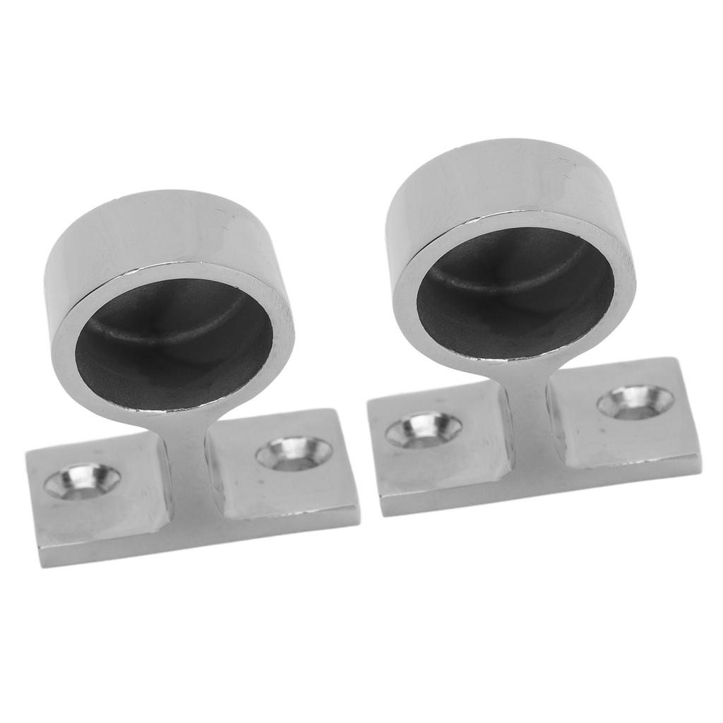 2PCS Stanchion Hand Rail Fitting 316 Stainless Steel Mirror Polishing Rustproof for Boat Yacht Marine 22mm 7 8in