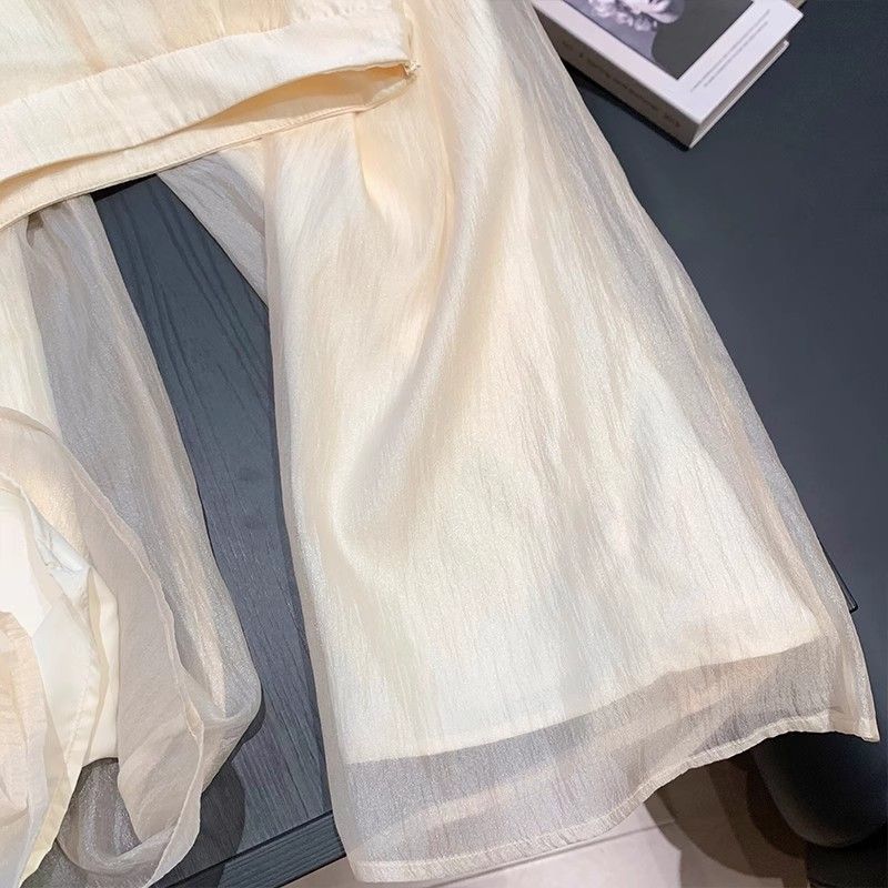 Tulle Wide-leg Women's Spring and Summer Style High-waist Loose Casual Pants