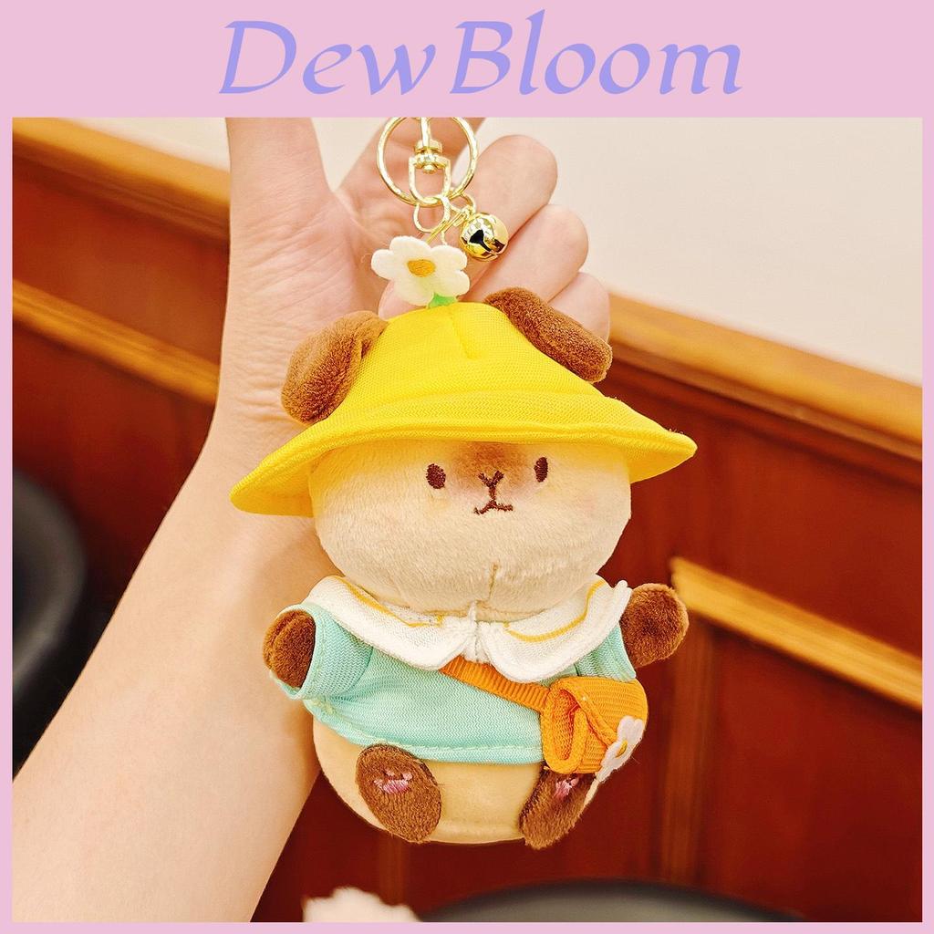 Cartoon Guinea Pig Plush Keyring With Hat And Clothing Design For Kids Backpack Accessories