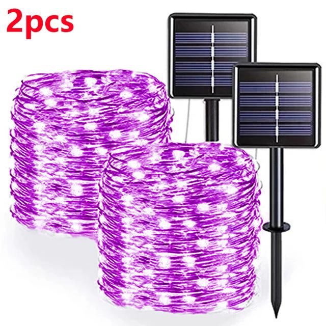 42M400Leds Solar LED Licht Außen Lichterkette Garten Solar Lichterkette Wasserdicht Weihnachts Gartendekoration Außen