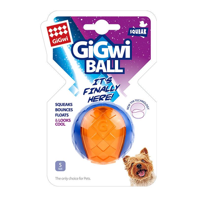 

Gigwi Pet Toys Серия G-Ball Интерактивный мячик для собак Игрушки для собак Скрипучие шарики 2,5 дюйма Надувные шарики разных цветов для маленьких и средних собак