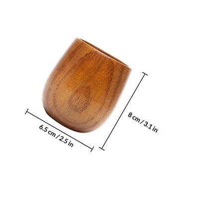 1Pcs Premium Wood Belly Shaped Mug Solid Wood Drinking Cup Tea Coffee Milk Beer Cup for Home Bar Pub Restaurant Elegant Simple