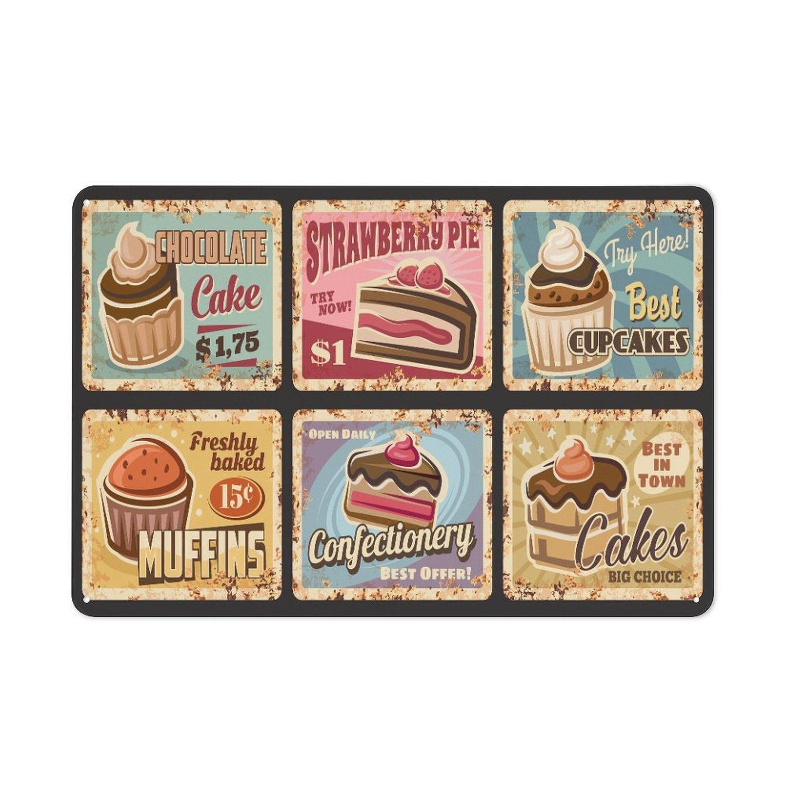 

One Pack Horizontal Metal Wall Tin Sign 2030cm 3040cm Retro Rustic Poster For Home Cafe Garage Bar Kitchen Living Room Decoration 20*30CM