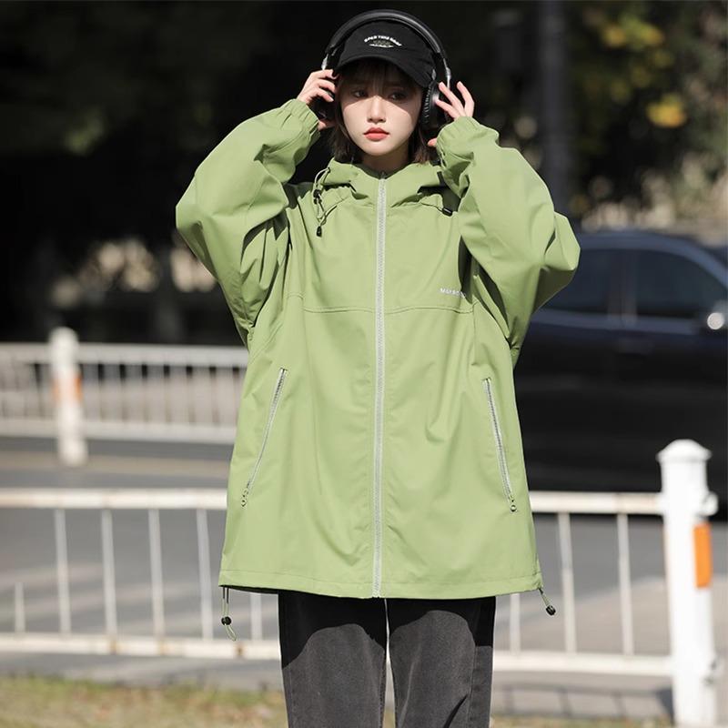 Unisex vodoodpudivá retro větrovka pro páry - ležérní, volná, jarní/podzimní outdoorové oblečení