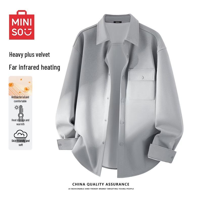 MINISO Men s Thermal Workwear Long-Sleeve Shirt M