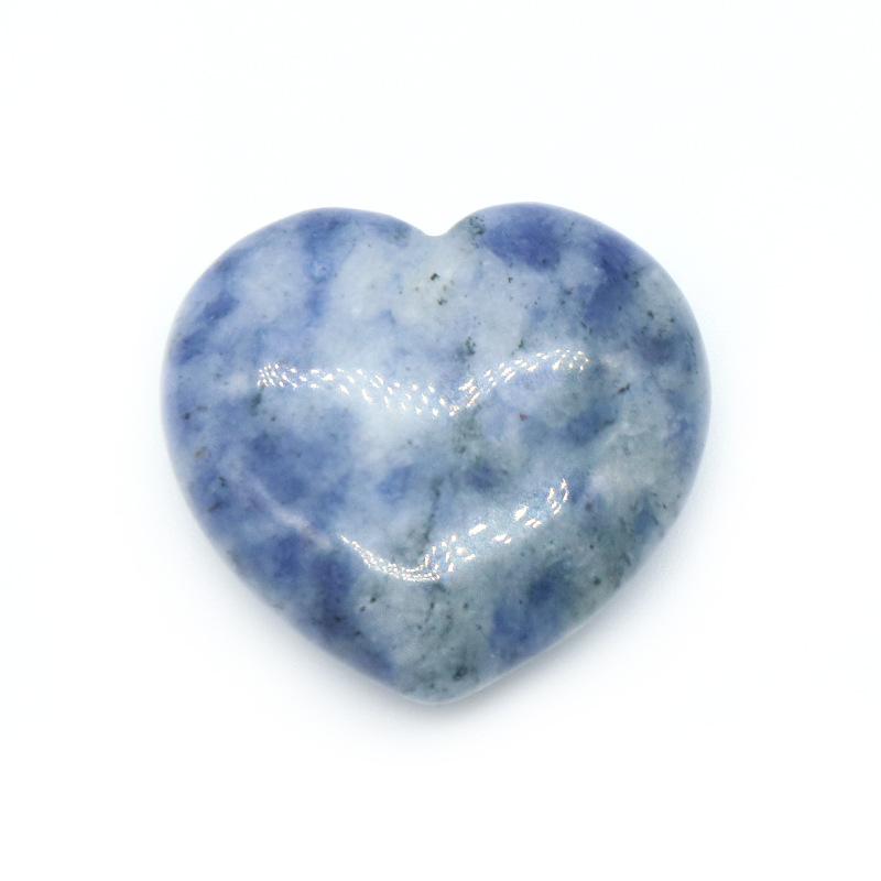 1117-25mm Natural Crystal Stone Heart Ornament, No Hole, Small Nugget Shape