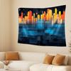 VIKAMA Urban Neon Nightscape Tapestry Wall Hanging Suitable For Living Room Dining Room Live Stream Home Decoration Accent Cloth