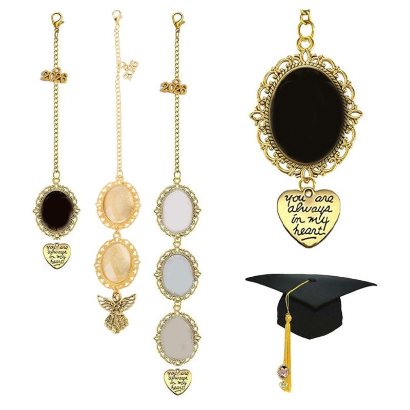 Graduation Cap Tassels Pendant 2026 Academic Hat Photo Charm For Keychain Backpacks Phone Graduation Cap Decoration