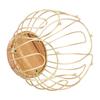 Coffee Pod Holder Basket with Wooden Base Wrought Iron Metal Wire Coffee Capsule Holder for Home Countertop Table