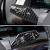 4Pcs Carbon Fiber Steering Wheel Headlight Switch Control Cover for BMW X3 2025 Car Wiper Switch Trim Auto Interior Accessories