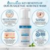 Salicylic Acid Foaming Daily Face Wash with Zinc PCA & PHA for Active Acne & Clogged Pores - 100 Ml Reduces Acne | Unclogs Pores