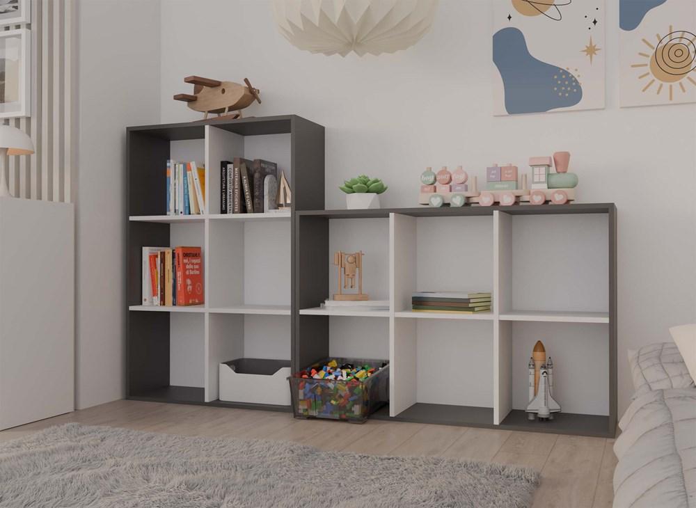 Malax 2X3 Anthracite White Shelf