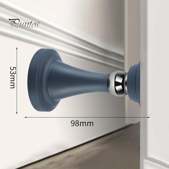 Door Stopper 1 Set Punch-free Anti-collision Stainless Holder Steel Magnetic Stopping Bumper Household Supplies Stop