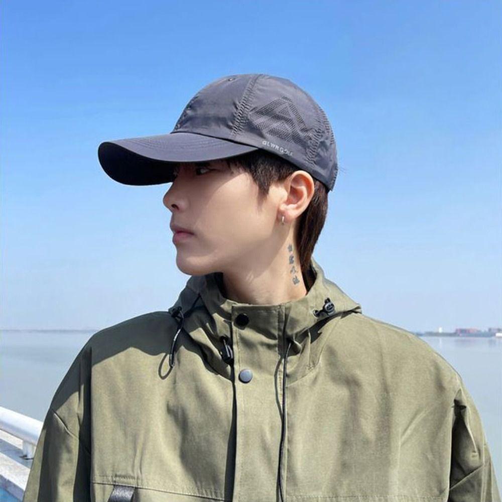 Sun Protection Quick Dry Baseball Cap Solid Color Sun Hat Breathable Men Snapback Cap  Unisex