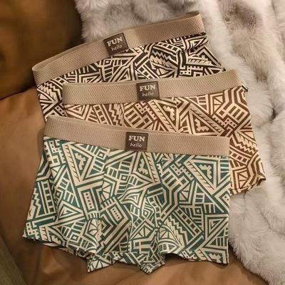 Herren Ethno-Stil Retro Maya Totem Boxer Briefs - Trendy, Atmungsaktiv, Mid-Rise Mode