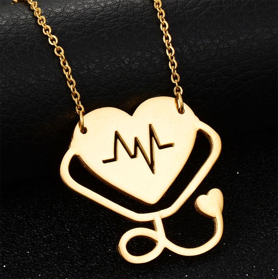 Atoztide Fashion Infinity Jesus Heartbeat Necklace For Women Stainless Steel Endless Forever Love Friendship Jewerly Gift