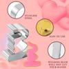12PCS Stainless Steel Cookie Cutters Biscuit Mold for Valentines Day Wedding Party